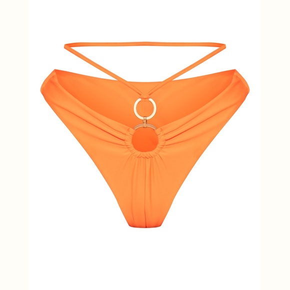 PrettyLittleThing Other - PrettyLittleThing ORANGE O RING WAIST STRAP BIKINI BOTTOMS size 6
